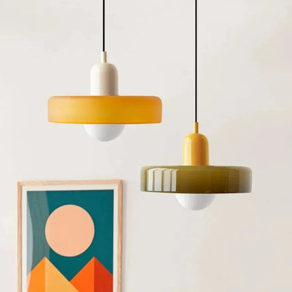 Minimalist Macaron Pendant Lamp - Futura's Studio - Pearl / 35cm -