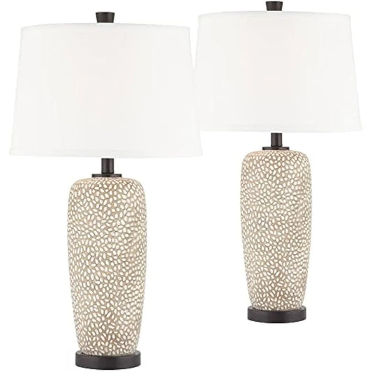 ceramic table lamp - white background