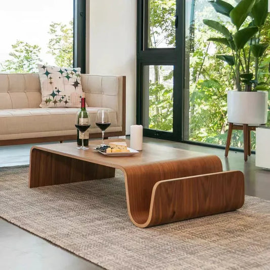 Solari™ – Curved Wood Tea Table