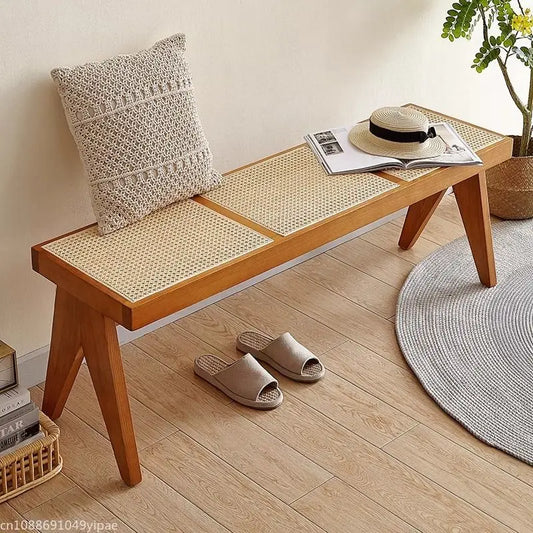 Hinoki™ – Solid Wood Rattan Bench