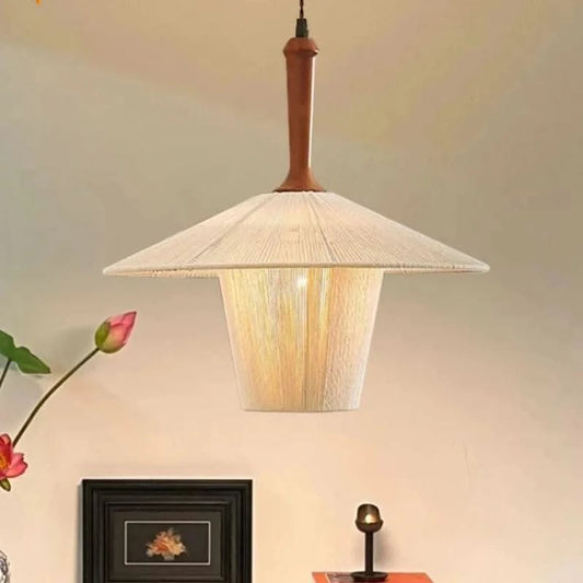Vintage Wabi-Sabi Rattan Pendant Lamp - Futura's Studio
