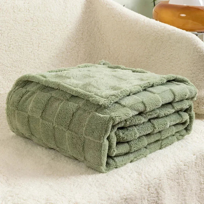 Thickened Lamb Wool Blanket - Futura's Studio - Mint / Medium -