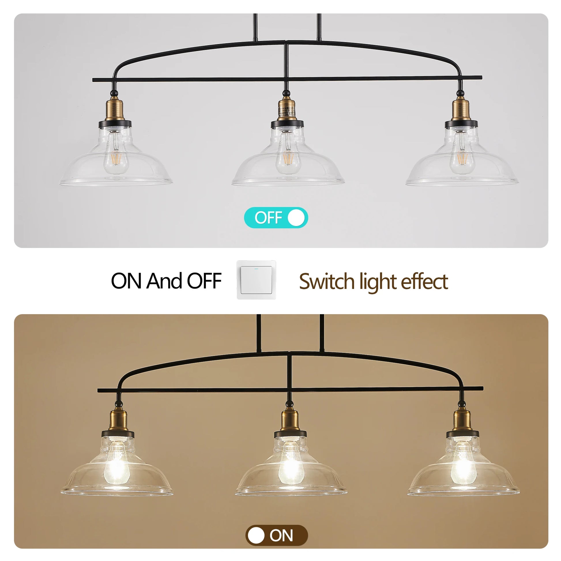 glass pendant light- effect