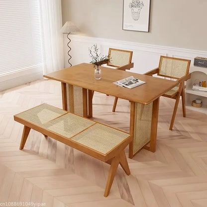 Hinoki™ – Solid Wood Rattan Bench