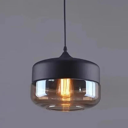 Modern Industrial Glass Pendant Light - Futura's Studio - Bulb -