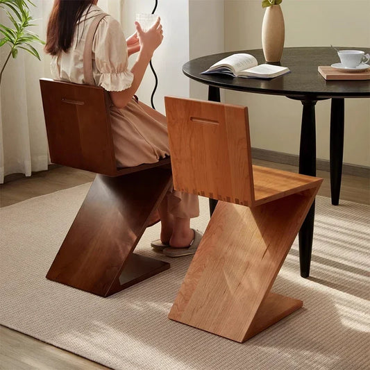 Forma™ – Z-Shaped Wood Dining Chair