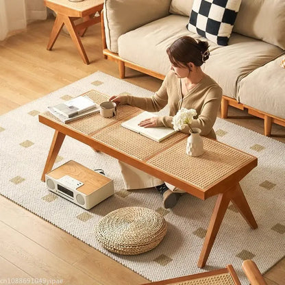 Hinoki™ – Solid Wood Rattan Bench