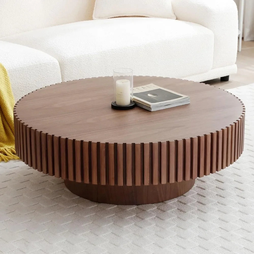 Forma™ – Walnut Pedestal Coffee Table