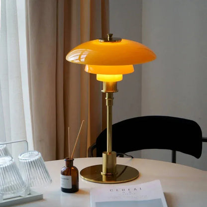 Stainless Steel Tower Lamp - Futura's Studio - Amber gold -