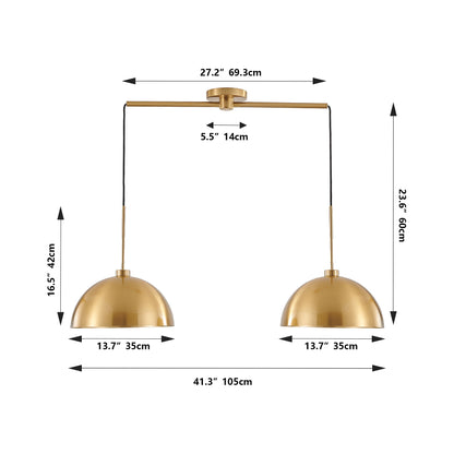 brass lamp pendant- size