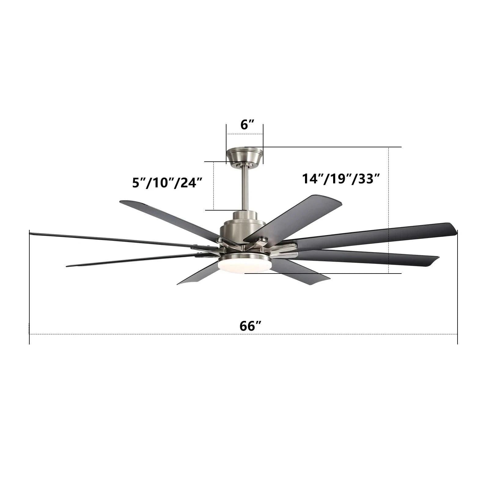 Smart 66” LED Ceiling Fan with App & Remote Control - Futura's Studio