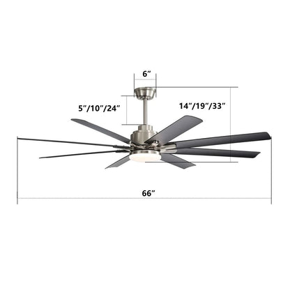 Smart 66” LED Ceiling Fan with App & Remote Control - Futura's Studio