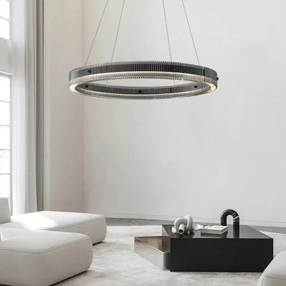 Nordic Luxury Glass Circle Chandelier - Futura's Studio - Large RIng -