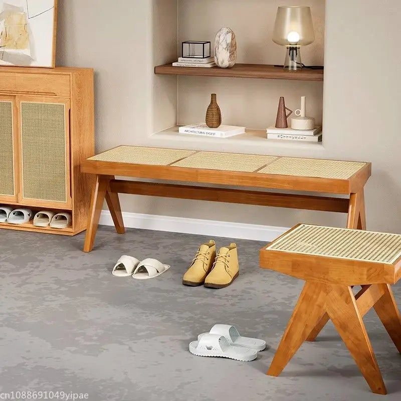 Hinoki™ – Solid Wood Rattan Bench