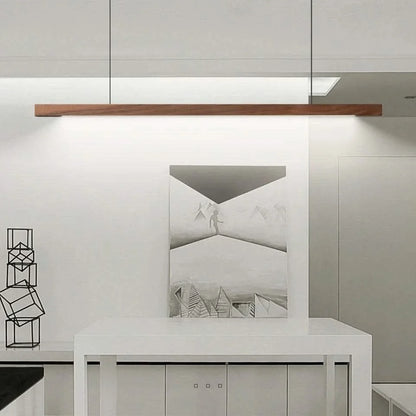Linear Wood LED Pendant Ceiling Light - Futura's Studio