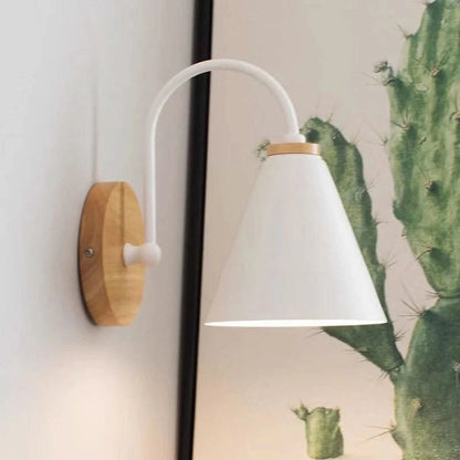 Nordic Macaron Solid wood wall sconce- Futura's Studio white