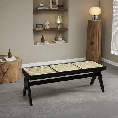 Hinoki™ – Solid Wood Rattan Bench