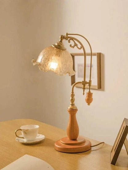French vintage table lamp - glass Futura's Studio