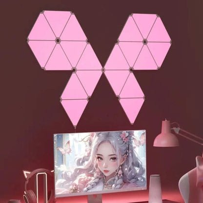 rgb wall lights-pink