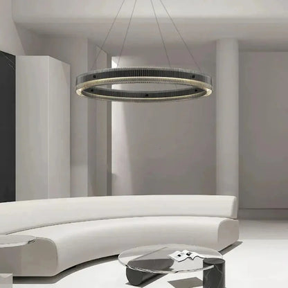 Nordic Luxury Glass Circle Chandelier - Futura's Studio - Both Bundle -