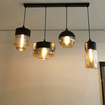 Modern Industrial Glass Pendant Light - Futura's Studio - Bulb -