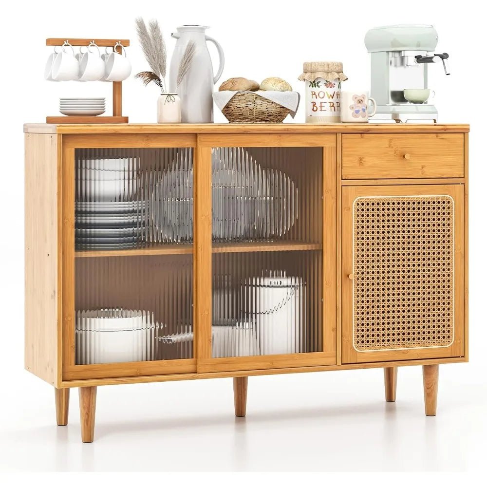Bamboo Rattan & Glass Buffet - Buy Online at Futura’s Studio