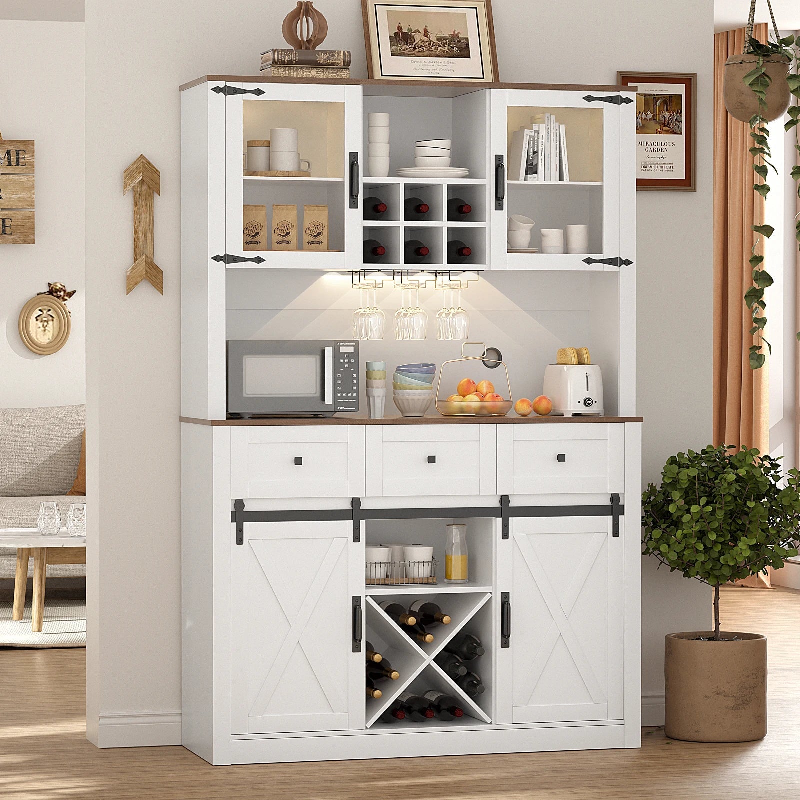 Barn Sliding Lit Bar Cabinet - Buy Online at Futura’s Studio