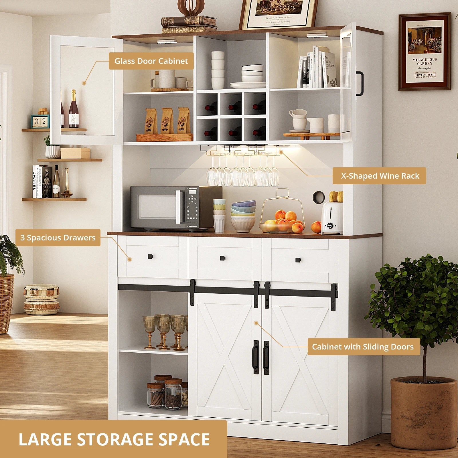 Barn Sliding Lit Bar Cabinet - Buy Online at Futura’s Studio