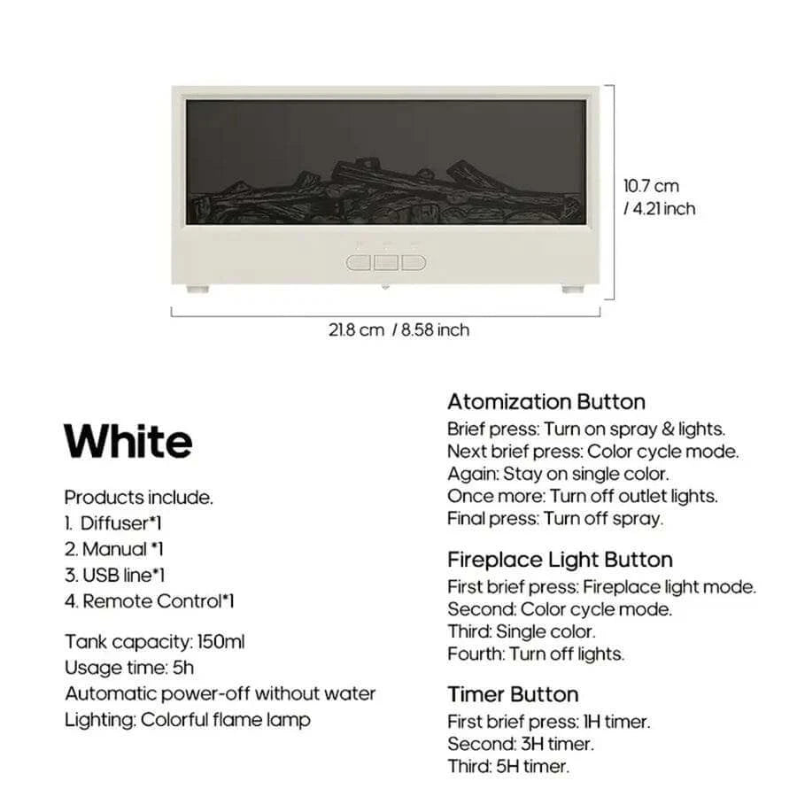 Bedside Fireplace and Diffuser - Futura’s Studio