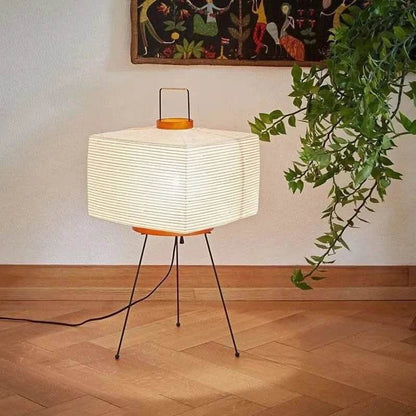 Cubed Tripod Akari Floor Lamp - Futura’s Studio