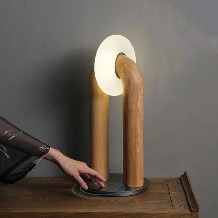 Swiss Modern Wood Arch Lamp - Futura's Studio - Birch Wood -