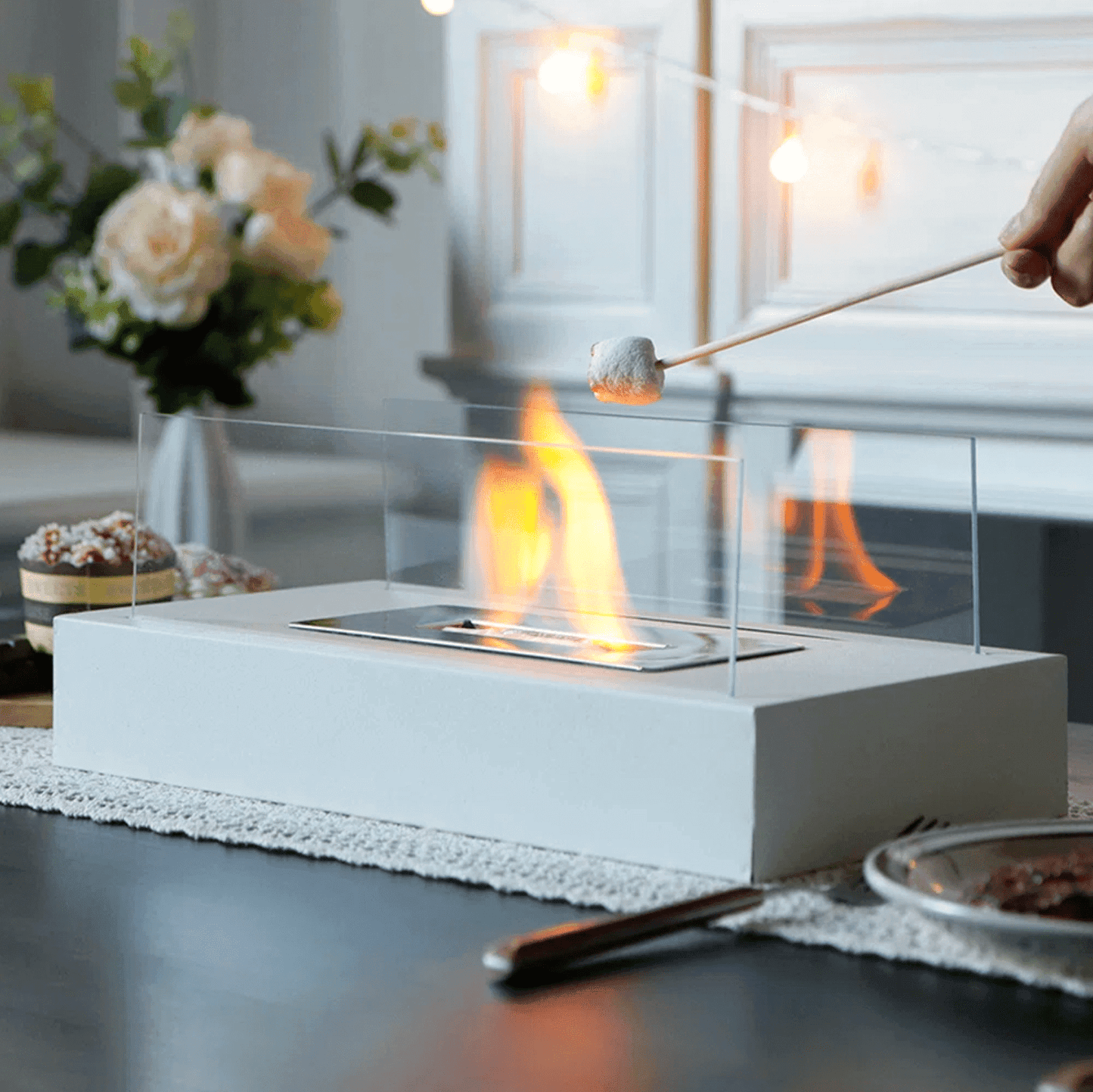 Desk Flame Electric Fireplace - Futura’s Studio