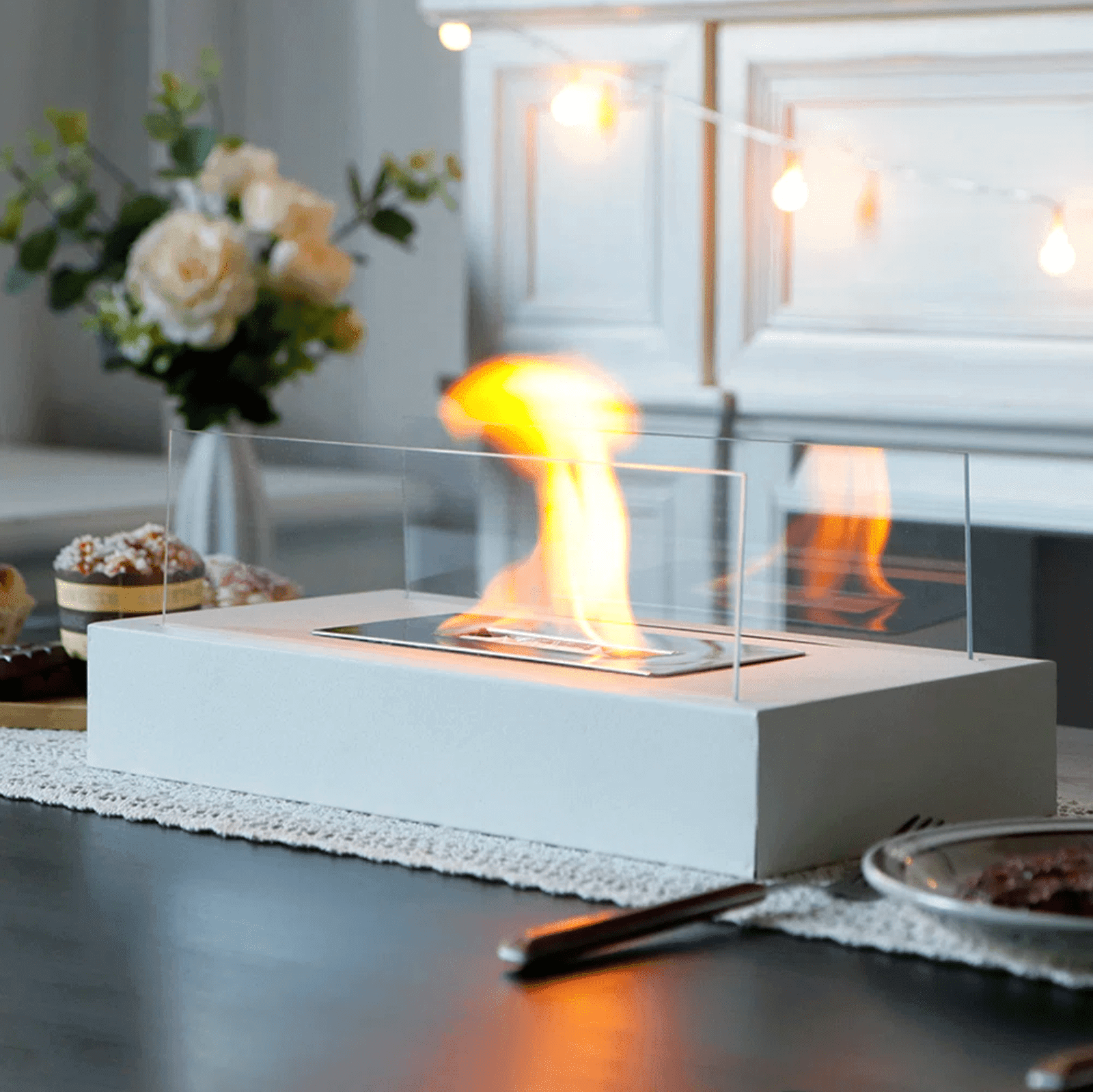 Desk Flame Electric Fireplace - Futura’s Studio