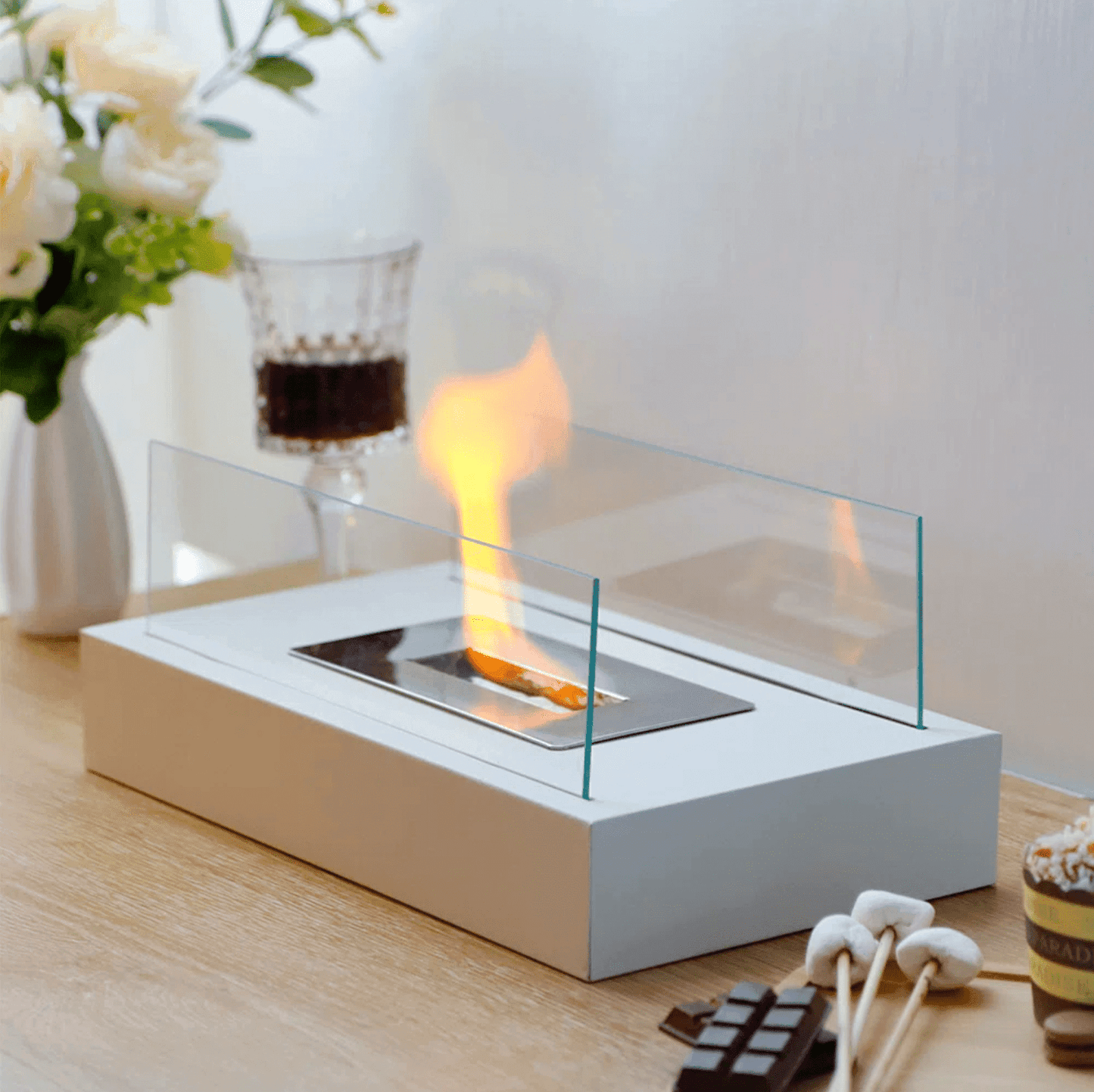Desk Flame Electric Fireplace - Futura’s Studio