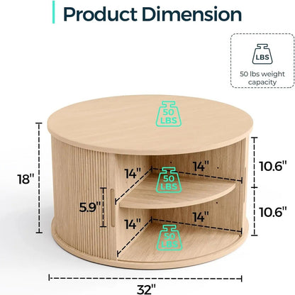 Drum Tambour Coffee Table - Buy Online at Futura’s Studio