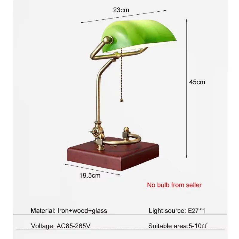 Emerald Bankers Desk Lamp - Buy Online at Futura’s Studio