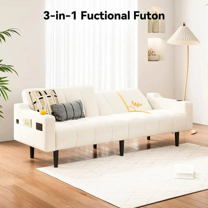 Faux Leather Reclining Futon - Buy Online at Futura’s Studio