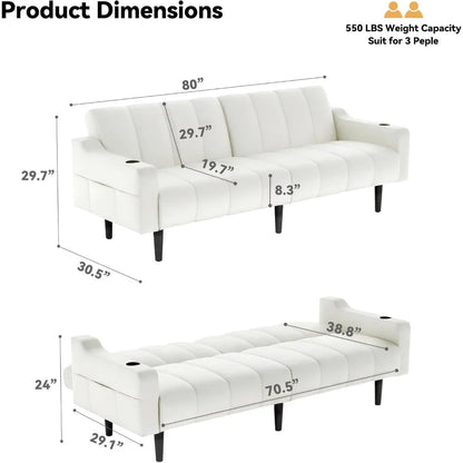 Faux Leather Reclining Futon - Buy Online at Futura’s Studio