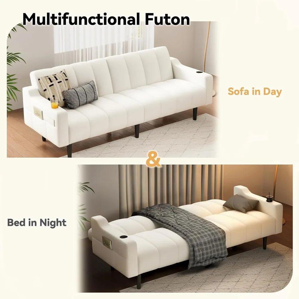 Faux Leather Reclining Futon - Buy Online at Futura’s Studio