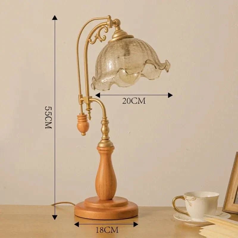 French Vintage Glass Table Lamp - Buy Online at Futura’s Studio