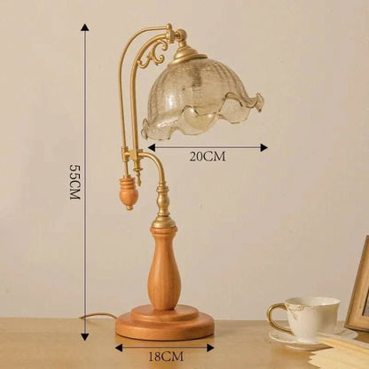 French Vintage Glass Table Lamp - Buy Online at Futura’s Studio
