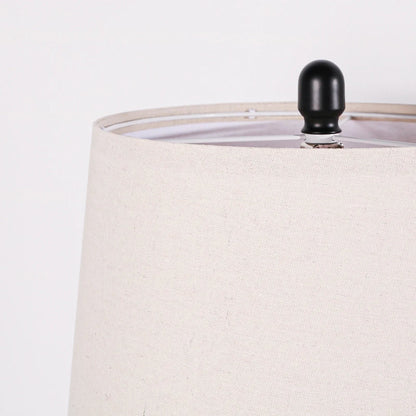 Geometric Ceramic Table Lamps with Linen Shade - Buy Online at Futura’s Studio