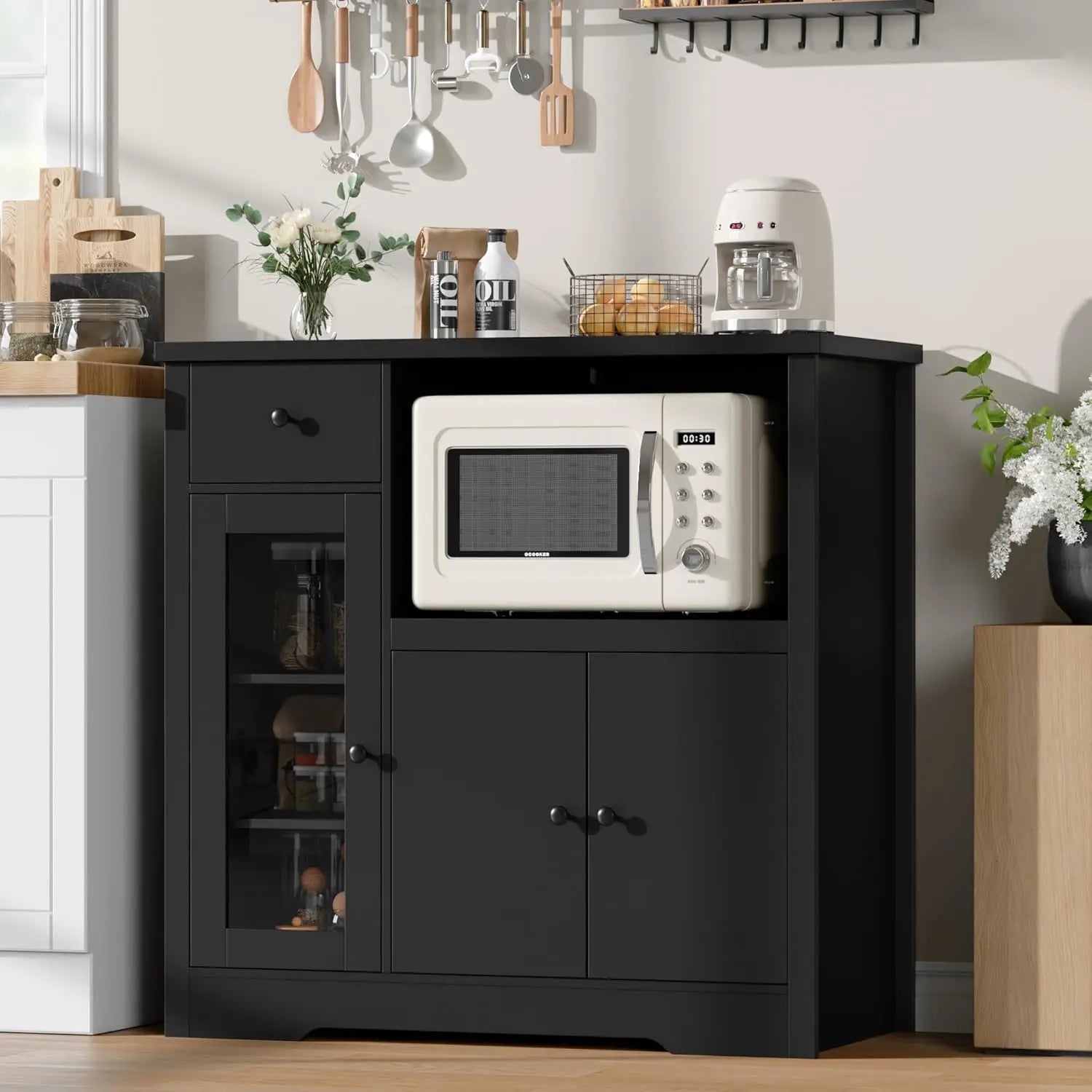 Glass Door Microwave Cabinet - Buy Online at Futura’s Studio