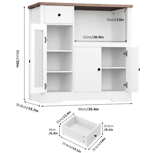 Glass Door Microwave Cabinet - Buy Online at Futura’s Studio