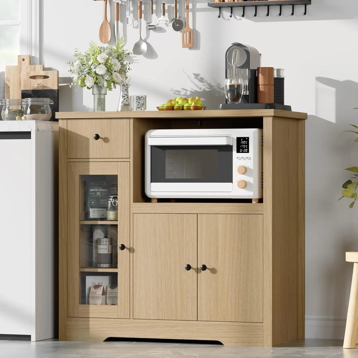 Glass Door Microwave Cabinet - Buy Online at Futura’s Studio