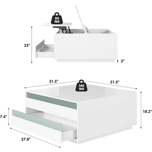 Gloss LED Coffee Table - Buy Online at Futura’s Studio
