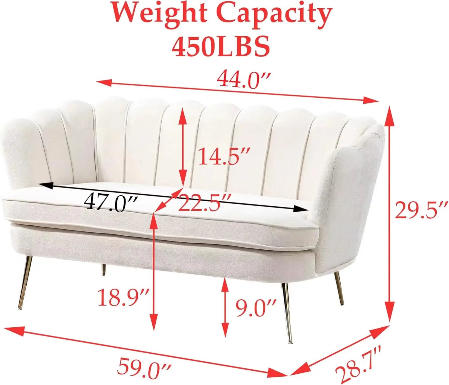 Gold Leg Chenille Sofa - Buy Online at Futura’s Studio