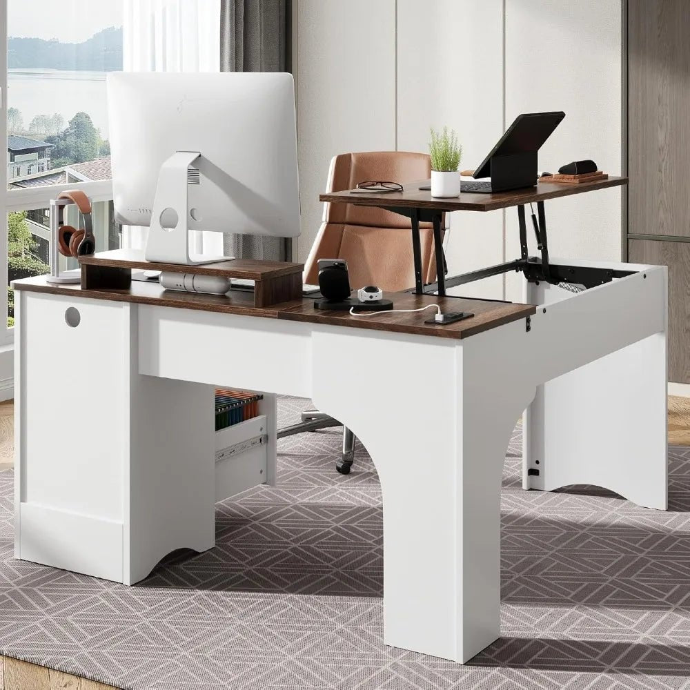 LiftTop Charging Corner Extendable Desk - Buy Online at Futura’s Studio