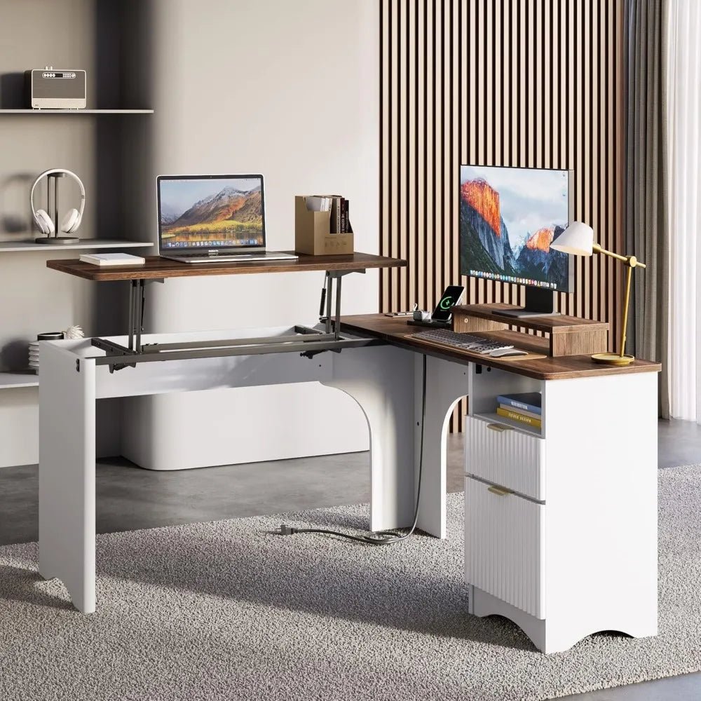 LiftTop Charging Corner Extendable Desk - Buy Online at Futura’s Studio