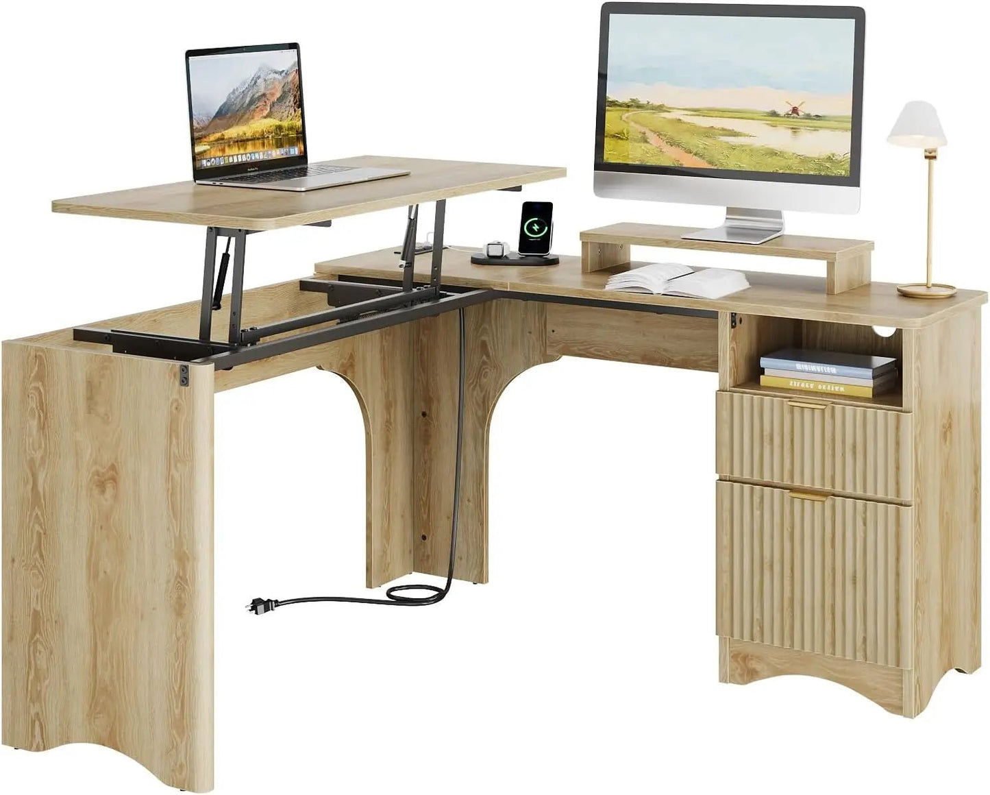LiftTop Charging Corner Extendable Desk - Buy Online at Futura’s Studio